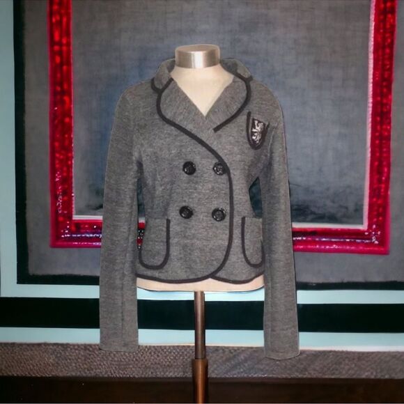 Kohl’s JJ Basics Military Academia Cropped Blazer Jacket – Size Junior’s M NWOT - Picture 12 of 16